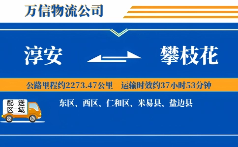 淳安到攀枝花物流公司