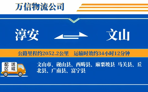 淳安到文山物流公司