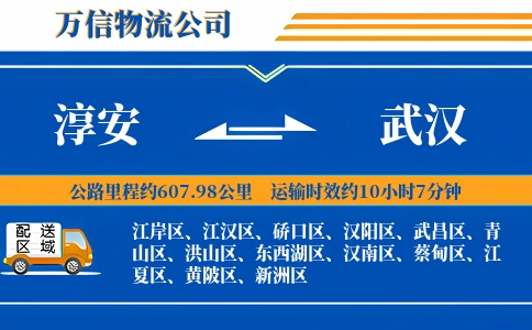 淳安到武汉物流公司