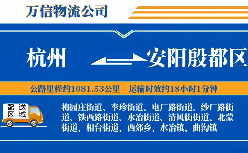 杭州到安阳殷都区物流公司