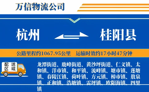 杭州到桂阳县物流公司