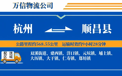 杭州到顺昌县物流公司