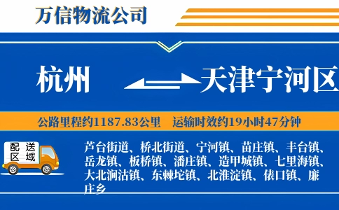 杭州到天津宁河区物流公司