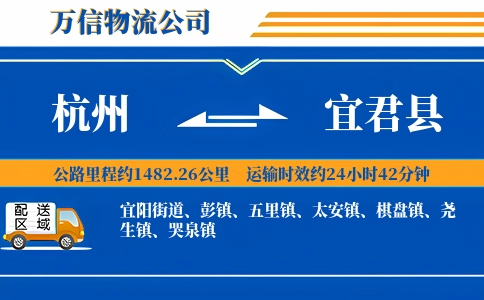 杭州到宜君县物流公司