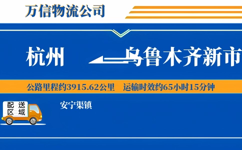 杭州到乌鲁木齐新市区物流公司