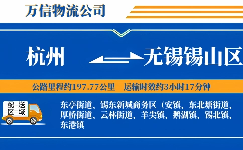 杭州到无锡锡山区物流公司