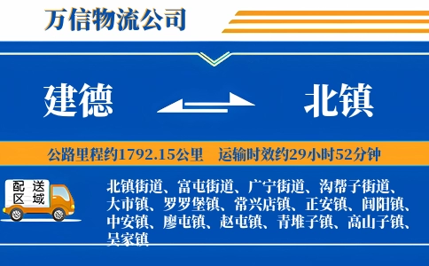 建德到北镇物流公司