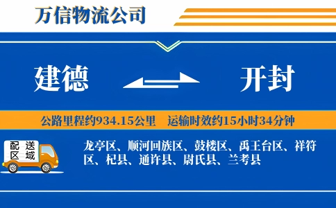 建德到开封物流公司