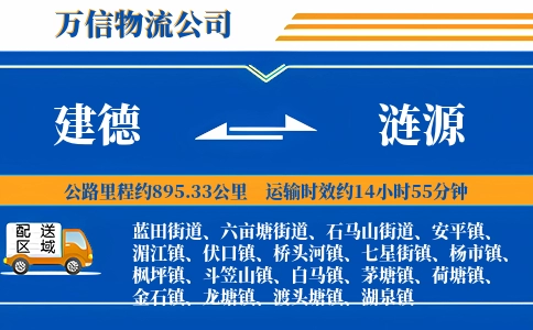 建德到涟源物流公司