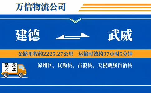建德到武威物流公司