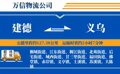 建德到义乌物流公司