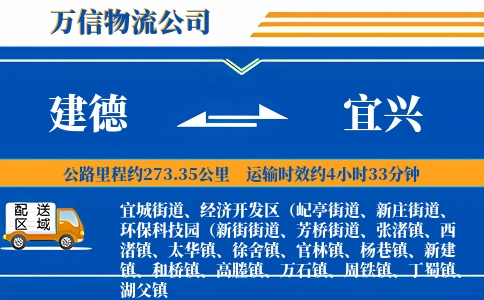 建德到宜兴物流公司