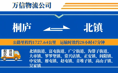 桐庐到北镇物流公司