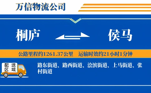 桐庐到侯马物流公司