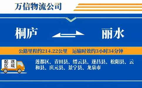桐庐到丽水物流公司