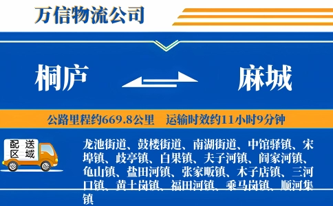 桐庐到麻城物流公司
