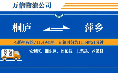桐庐到萍乡物流公司