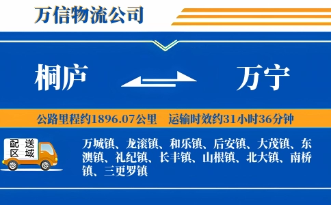 桐庐到万宁物流公司