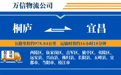 桐庐到宜昌物流公司