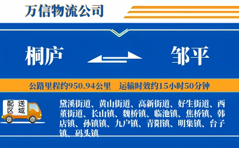 桐庐到邹平物流公司